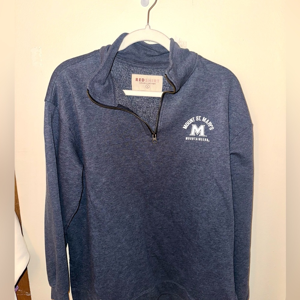Mount St Mary’s Maryland Pullover Zip Up SIZE Large